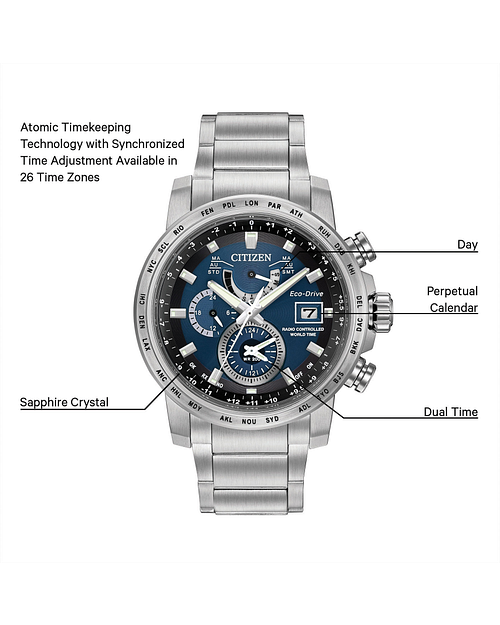 Citizen eco drive atomic world time online